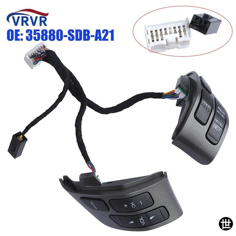 35880-SDB-A21 35880SDBA21 ステアリングホイールオーディオコントロールスイッチ 35880-SDB-A01 35880SDBA01ZA ホンダ アコード 2003-200