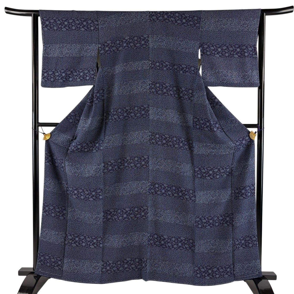江戸小紋 身丈162cm 裄丈63cm S 袷 茶道具 文字文 紺色 正絹 名品 江戸小紋 身丈162cm 裄丈63cm S 袷 茶道具 文字文 紺色 正絹 名品