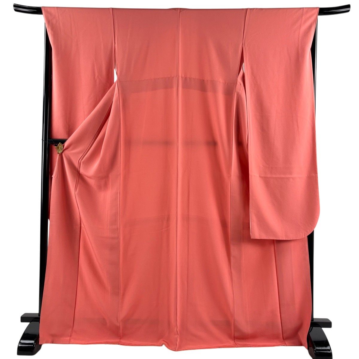 振袖 身丈169cm 裄丈67.5cm L 袷 サーモンピンク 正絹 秀品 【中古】