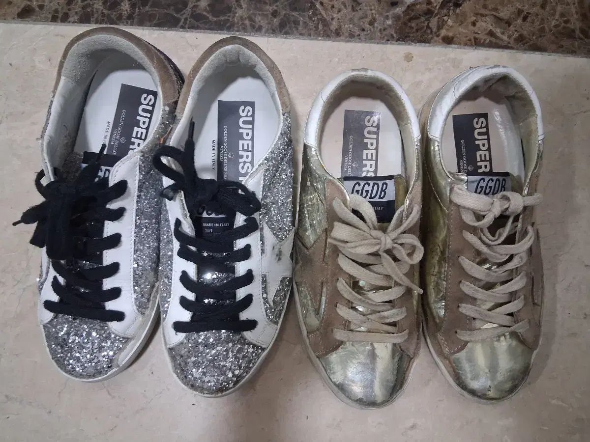 (在庫処分) GOLDEN GOOSE ゴールデングース SuperStar ゴールド シルバー グリッター まとめ 出品