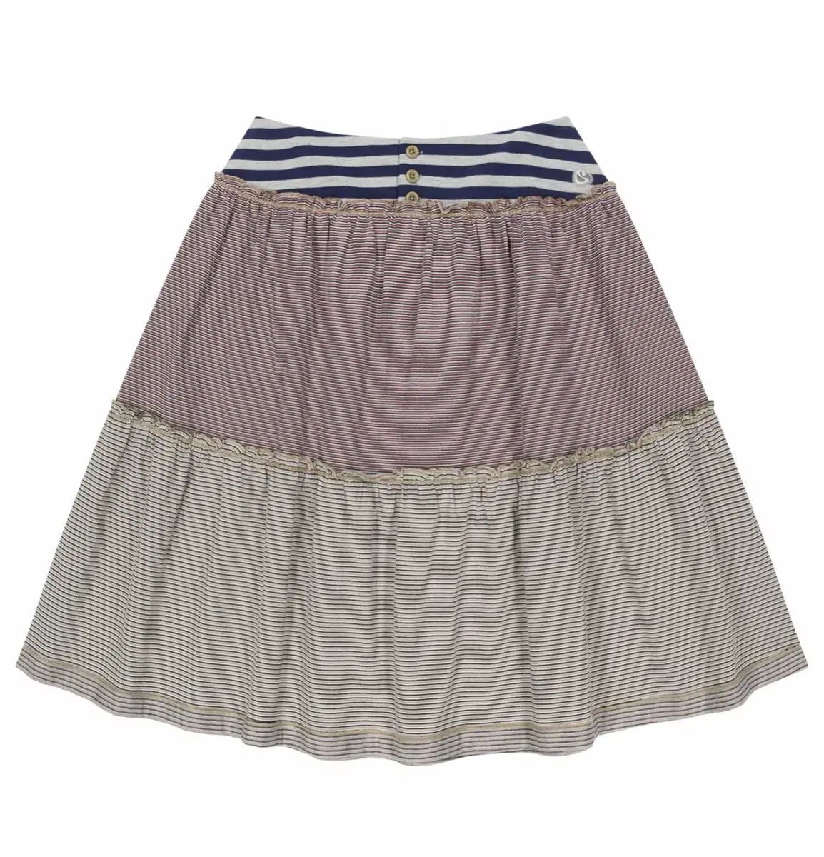 ISSEY MIYAKE COLORED STRIPE MIDI SKIRT スカート ミディ丈