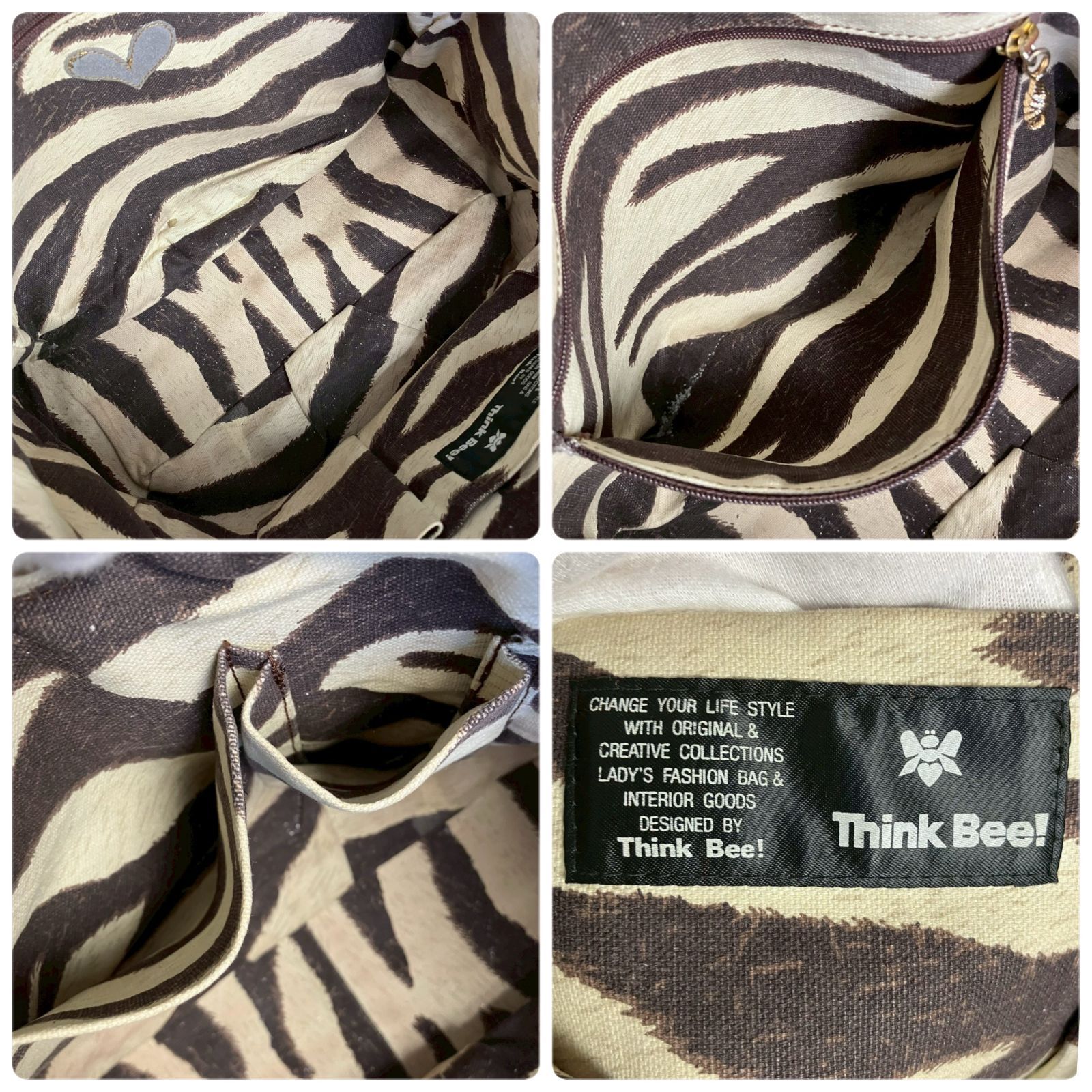 ✨極美品　希少Think Bee エナメルビジュートートバッグハンドバッグ MY0771】Think Bee! シンクビー トートバッグ ハンドバッグ 肩掛け