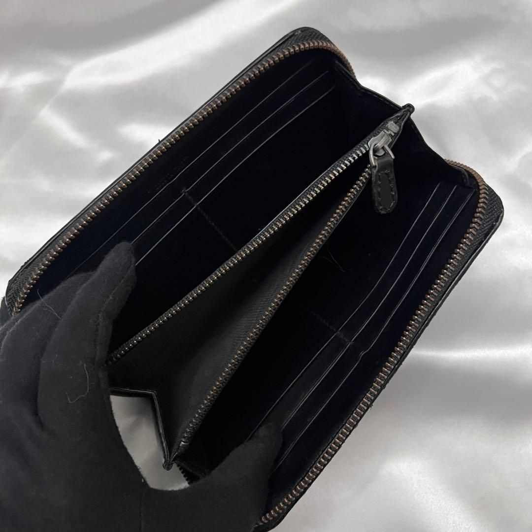 ◇箱付き極美品◇ボッテガヴェネタ 長財布 ラウンドジップ ブラック