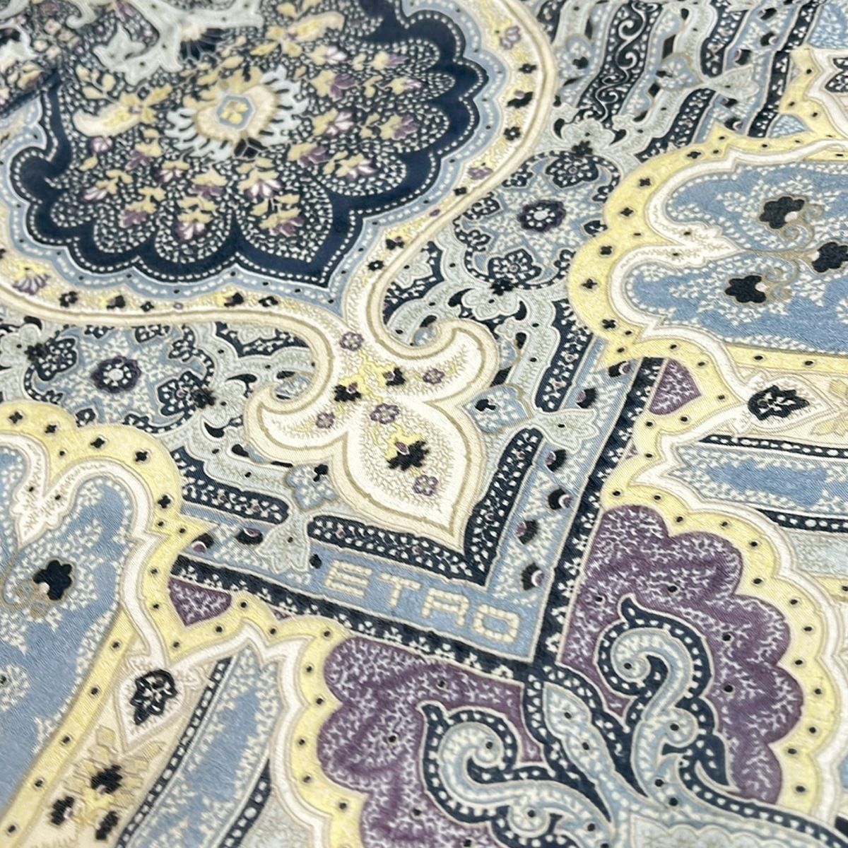 ETRO(エトロ) スカーフ美品 - ネイビー×ライトブルー×マルチ