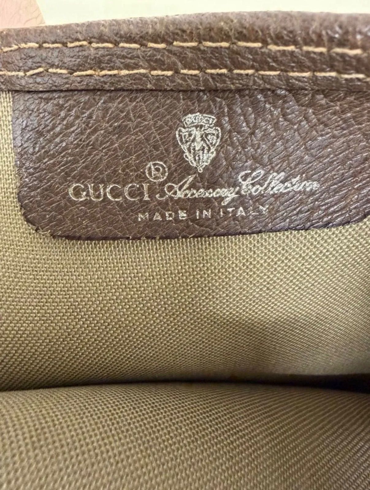 GUCCI オールドグッチ シェリーライン GG柄 トートバッグ PVC レザー