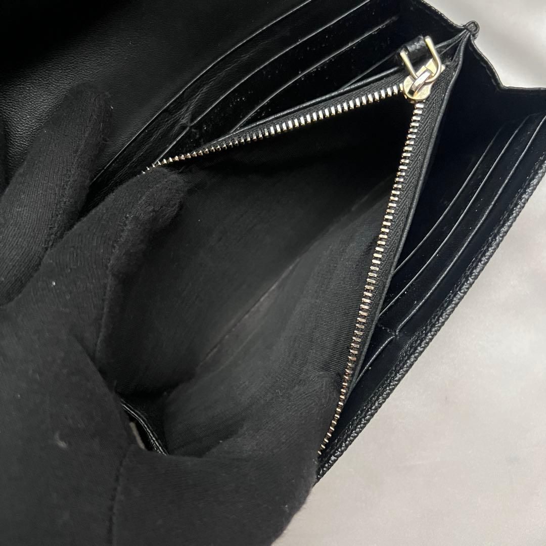 ◇極美品◇ブルガリ ビーゼロワン フラップ型長財布 ブラックレザー