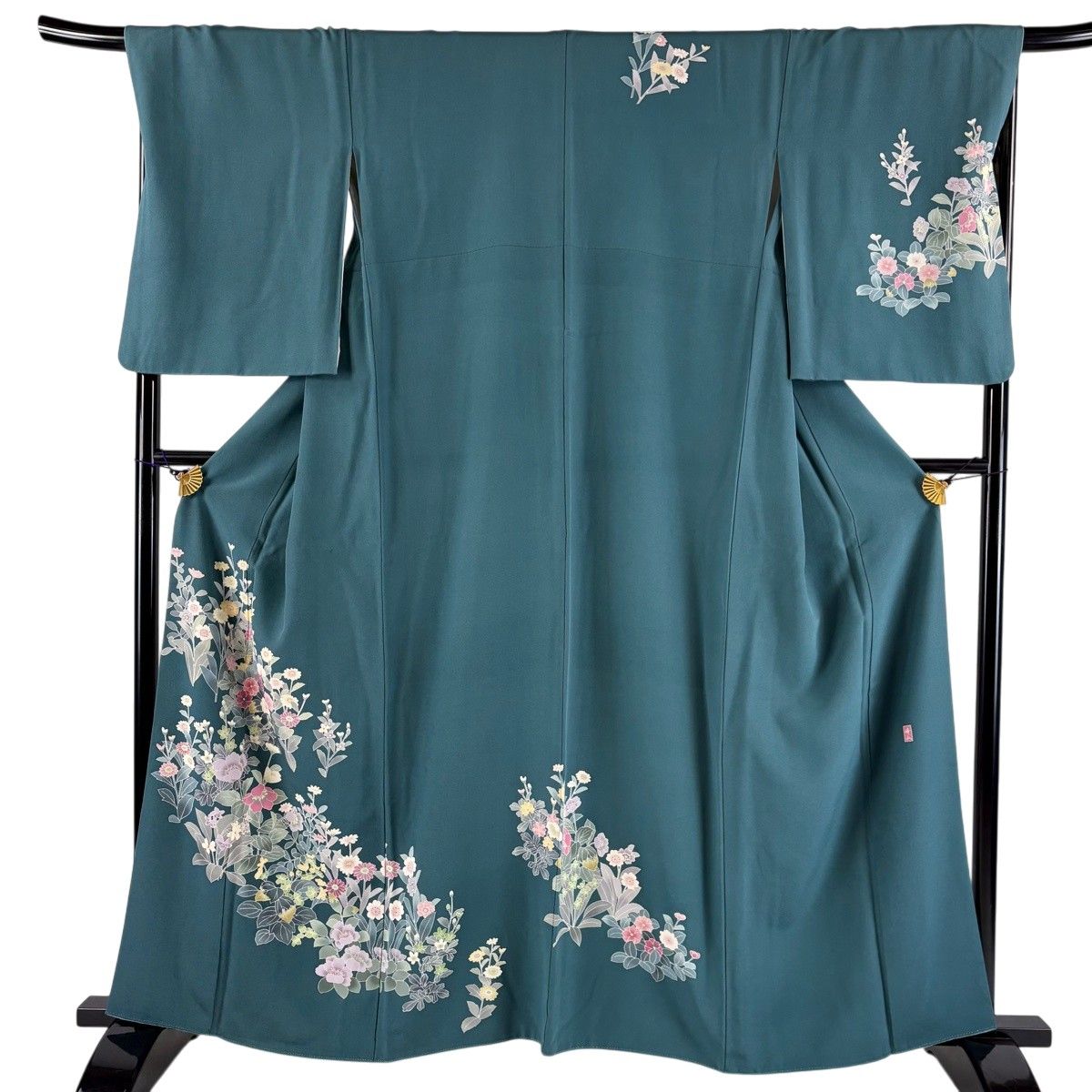 青緑色 訪問着セット 身丈161cm 訪問着 身丈161cm 裄丈69.5cm L 袷 落款 緑 正絹 秀品 【中古】 - メルカリ