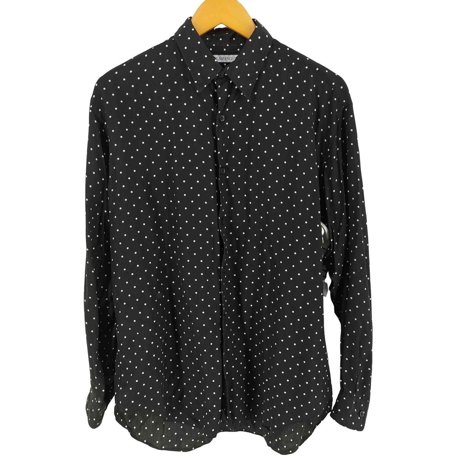 ジョンローレンスサリバン JOHN LAWRENCE SULLIVAN DOT PRINTED RAYON REGULAR COLLAR SHIRT メンズ 46