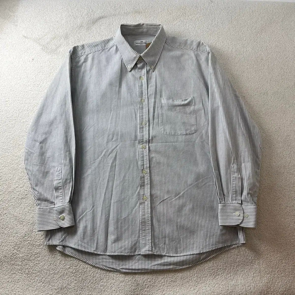 105 バレンシアガ 90s ストライプ コットン シャツ