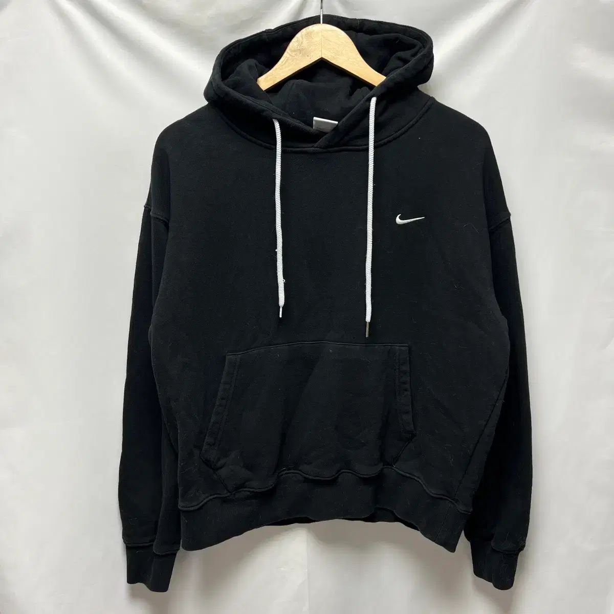 正規品/M NIKE NRG SOLO スウッシュ ブラック フリース フーディー