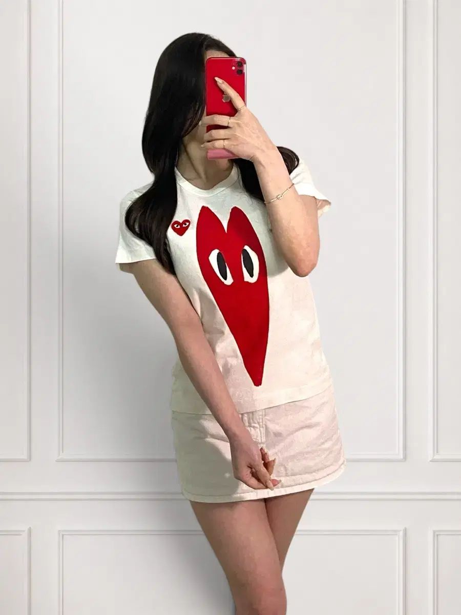 コム・デ・ギャルソン ビックロゴ レッドワッペン Tシャツ