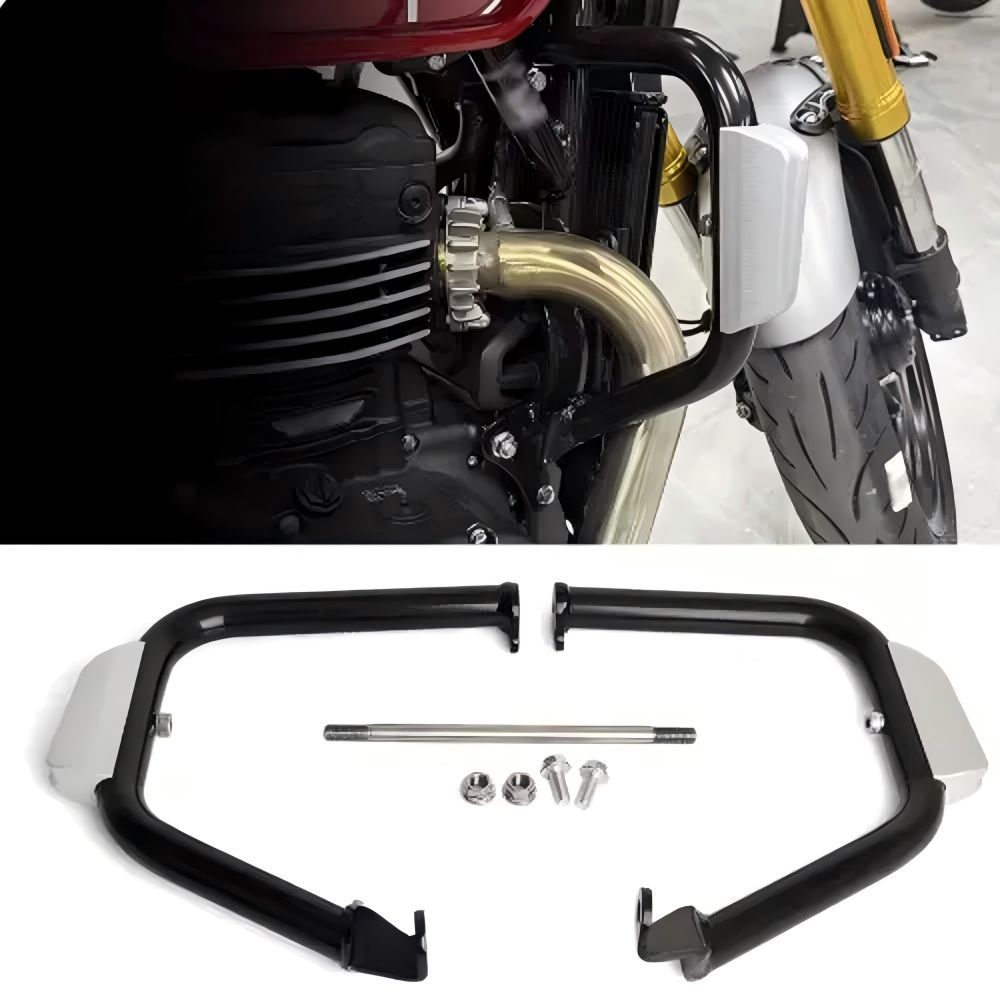 【送料無料】トライアンフ(Triumph) Speed400/Scrambler400X(2024)用アルミ製エンジンガード ブラック 耐衝撃・転倒保護・軽量高剛性 ノーマル交換 簡単取付 ドレスアップ効果抜群