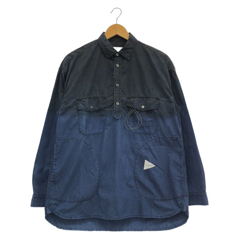 【中古】and wander コーデュラ グラネーションシャツ サイズ3 574-1183086 アンドワンダー ブルー/ネイビー[19][240019531842] 中古】and wander コーデュラ グラネーションシャツ サイズ3 574