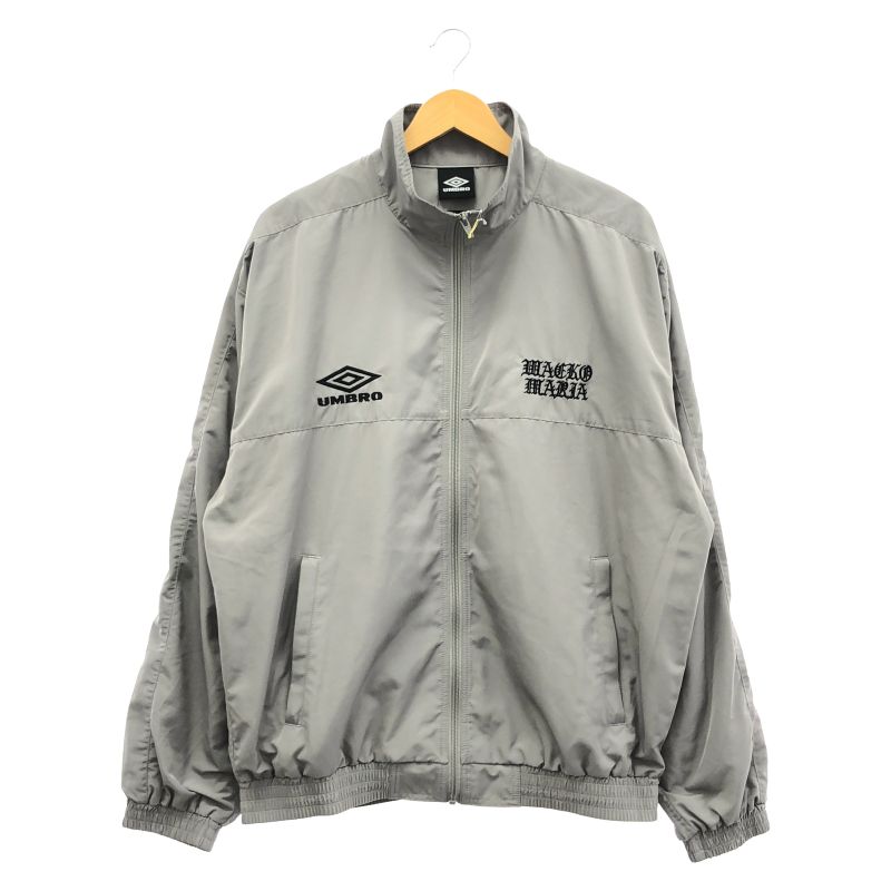 【中古】WACKO MARIA×UMBRO TRACK JACKET -TYPE1 サイズL ナイロンジャケット 26SS-WMO-UB01 グレー ワコマリア アンブロ[19]