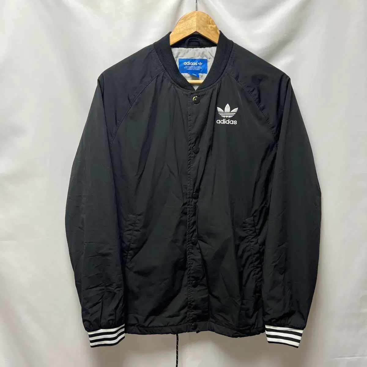 正規品/95 adidas アディダス ヨーロッパ エンブロイダード ブラック ブルゾン コーチジャケット