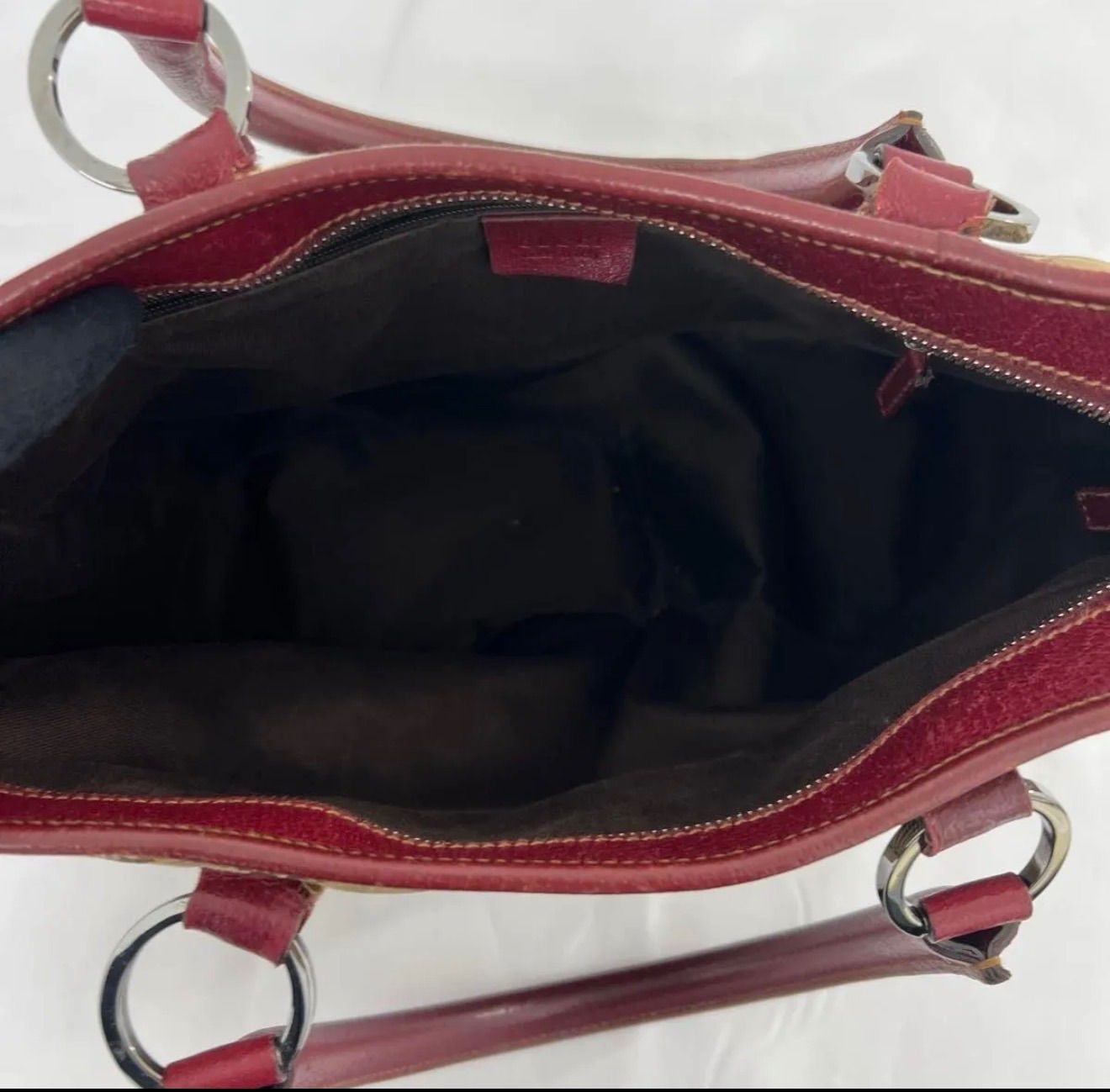 GUCCI グッチ GGキャンバス トートバッグ ベージュ ボルドー GG柄 