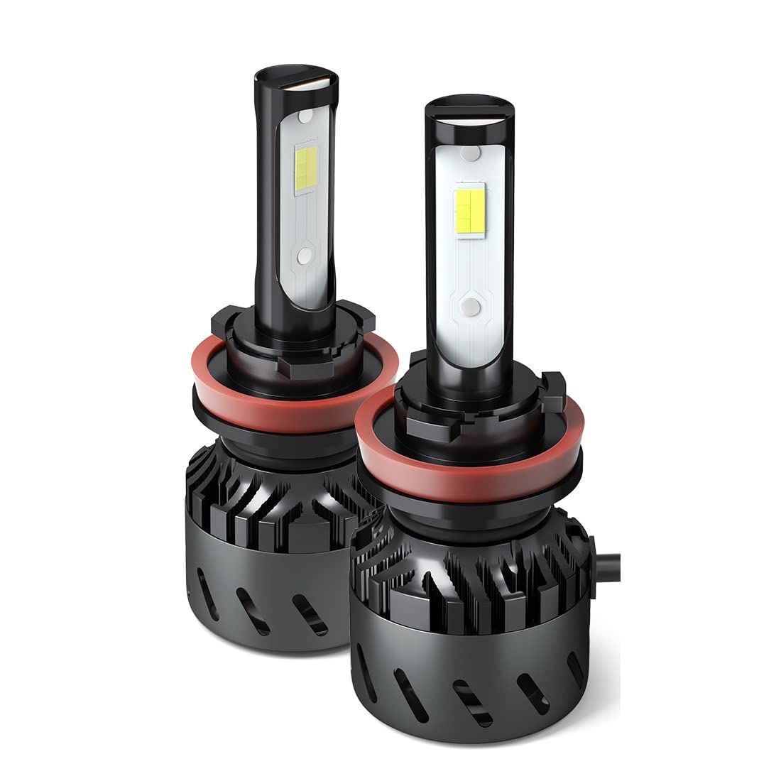 LEDフォグランプ H11 H8 H9 H16(国産車) 3色温度切替 一体式-POOPEE ヘッドライト DC12V車用 28W 両面発光 6000k/3000k イエロー・ホワイト切替え