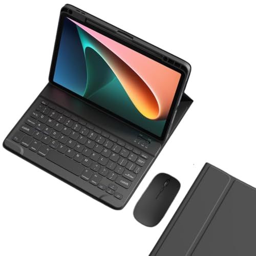 【新品】マウス付き Xiaomi Pad 6S Pro 12.4インチ キーボードケース ペン収納可能 可愛い カラーキーボード シャオミ xiaomi pad 6s pro 12.4 キーボード ケース,ブラック 6089d11b