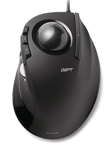 ☆新品☆エレコム USB マウス 有線 トラックボール 人差し指用 8ボタン ブラック M-DT2URBK 2048bd16