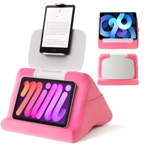 ☆新品☆SAIJI(サイジ) iPadスタンドピロー - タブレットKindleホルダー ベッドでの読書用 調節可能なクリップ付き 4~13インチのタブレット用 iPad Pro Air Mini Kindle Galaxy Tab 電子書籍 65785016
