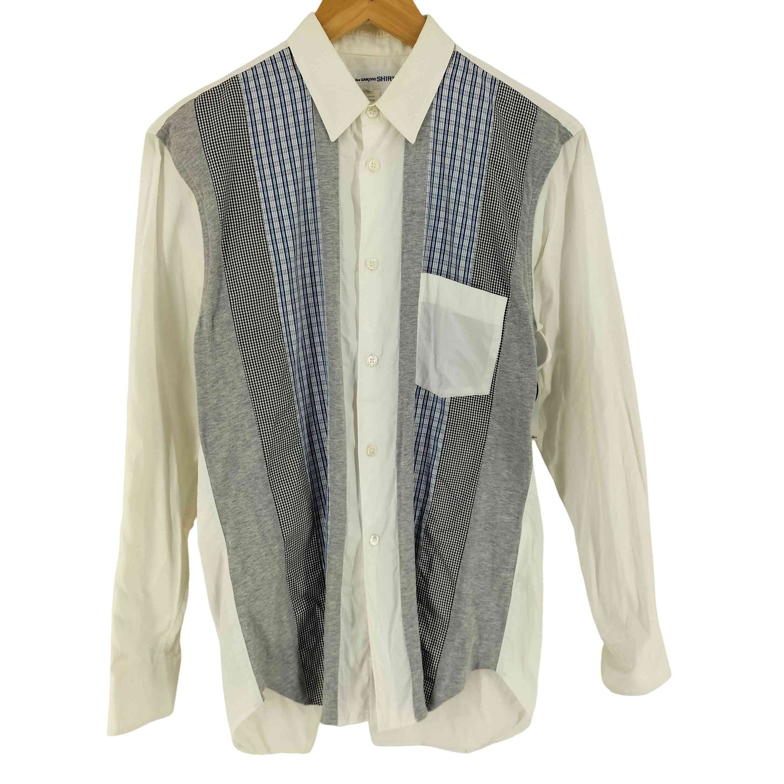 コムデギャルソンシャツ COMME des GARCONS SHIRT チェック パッチワーク L/S シャツ メンズ S
