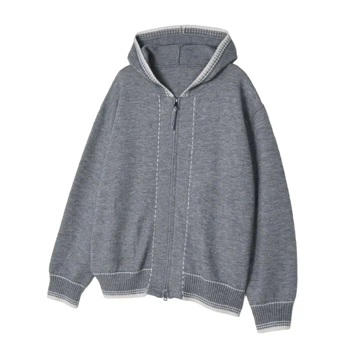(新品) ノイズニットフーディー ジップアップ L