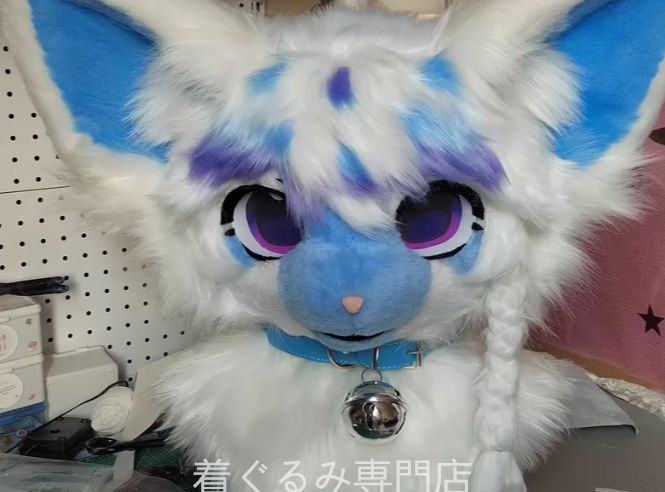 狼　犬　猫　着ぐるみ ヘッド全頭　ヘッド ケモノ ファースーツ ぬいぐるみ コスプレ コスチューム Kurumi 一点物 C37
