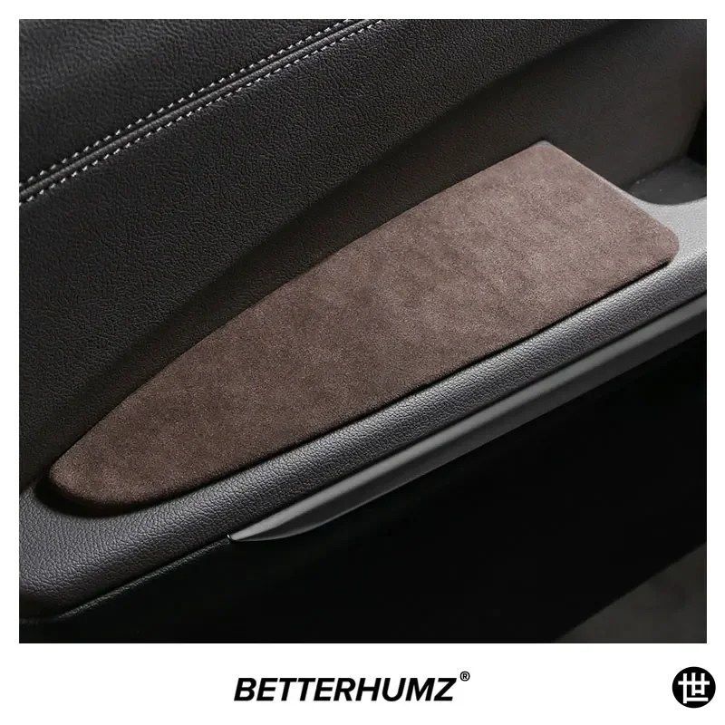 BMW E90 E92 F30 F32 F20 F22 F07 F10 G11 G15 F15 F16用アルカンターラ製ドアハンドルアームレストエルボーパッドステッカー