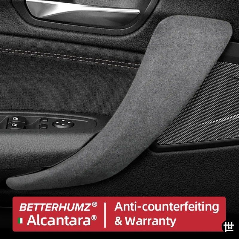 BMW F20 F21 F22 F23 1 2シリーズ用 車内ドアプルハンドルトリムカバーステッカー アルカンターラ製 オートチューニングアクセサリー