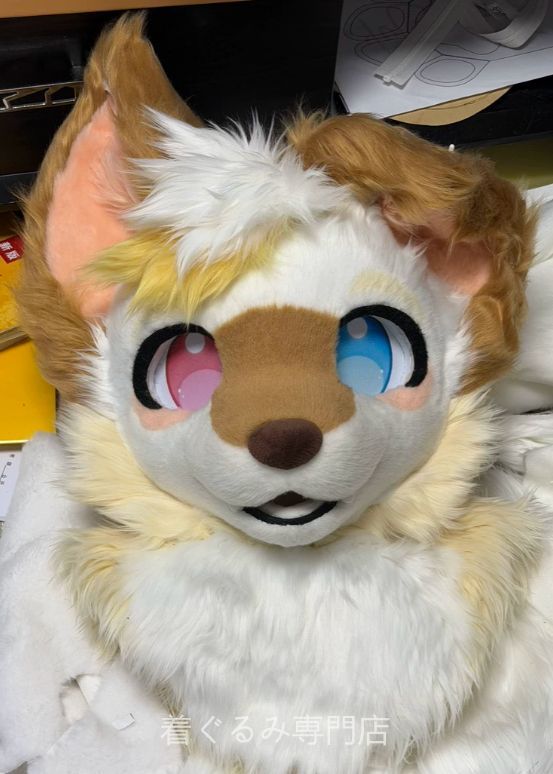 犬　猫　着ぐるみ ヘッド全頭　ヘッド ケモノ ファースーツ ぬいぐるみ コスプレ コスチューム Kurumi 一点物 C44