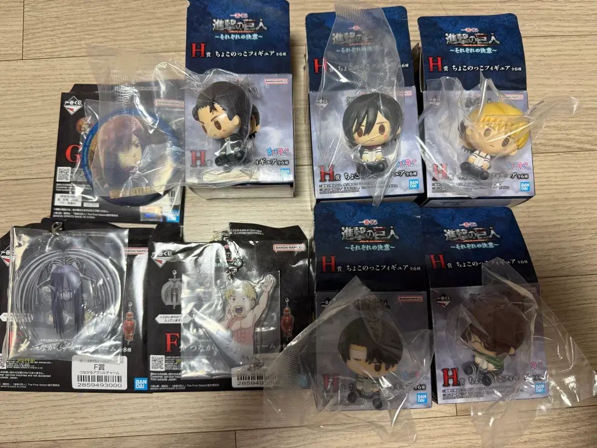 (新品 まとめ売り)一番くじ 進撃の巨人 H賞 ちょこのっこ 5種 まとめ