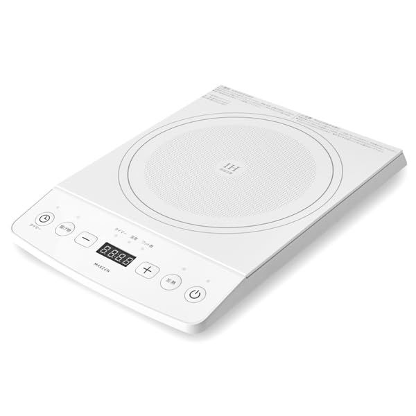 MAXZEN IHクッキングヒーター 卓上 コンロ IHコンロ 1口 1400W IH調理器 揚げ物 タイマー 切り忘れ防止 一人暮らし 新生活 家族 自炊 鍋 おしゃれ コンパクト ホワイト 白 MIHS-TI140 マクスゼン/ 2d405e3a