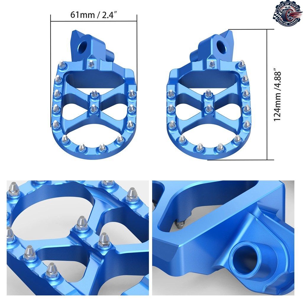 ヤマハ YZ250F WR450F YZ450FX 2024 YZ450F 2023-2024 YZF 250 450 WRF 450 モーターサイクル用鍛造フットペグ フットレスト ペダル