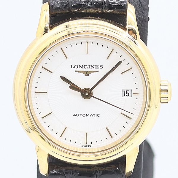 良品 稼働 ロンジン グランドクラシック L4.178.2 AT/自動巻 デイト ホワイト文字盤 レディース腕時計 2000000 5NBG KZK ABC23314