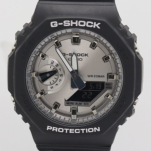 GA-2100SB-1AJF 未使用品 デッドストック級 稼働 カシオ Gショック GA-2100SB-1AJF QZ シルバー