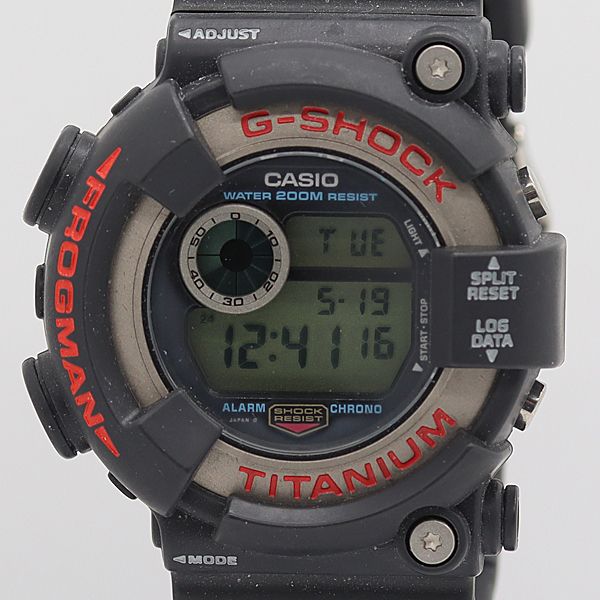 良品 稼働 カシオ Gショック DW-8200NK-2JR フロッグマン QZ チタン