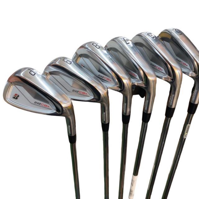 【中古】 ブリヂストン BRIDGESTONE 242CB+ 6S アイアンセット IR 純正特注シャフト (フレックスR) メンズ 男性用 右利き 右用 Cランク ゴルフクラブ