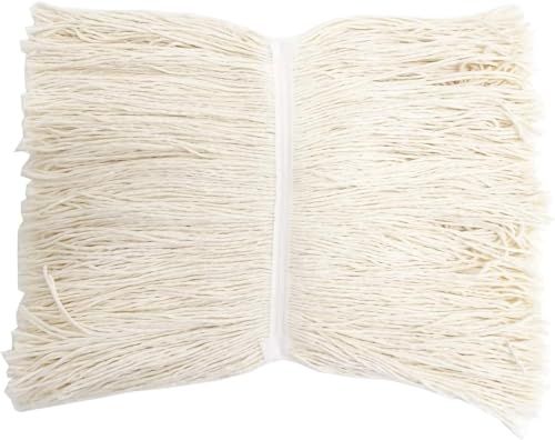 山崎産業(Yamazaki Sangyo) 水拭き モップ 交換用 替糸 コンドル 糸ラーグ C-3 NO8 幅24cm 260g ホワイト 5個セット日本製 掃き掃除 水掃き 洗車 床 替え 業務用 吸水 208470t