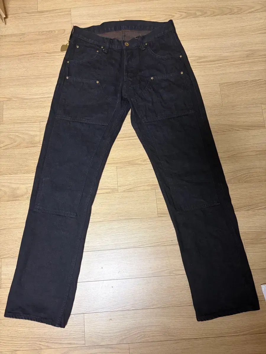 32 TROPHY CLOTHING (トロフィークロージング ) 1908 ダブルニー ブラックデニム