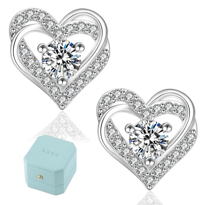 KRKCモアサナイト ピアス：ピアス ギフト 誕生日ギフト シルバー925 0.3ct/0.5ct 金属アレルギー対応 ダイヤモンド 華奢モアッサナイト キラキラ レディースジュエリー 両耳用 Dカラー VVS1 クリスマスプレゼント GRA証明カード付き（双