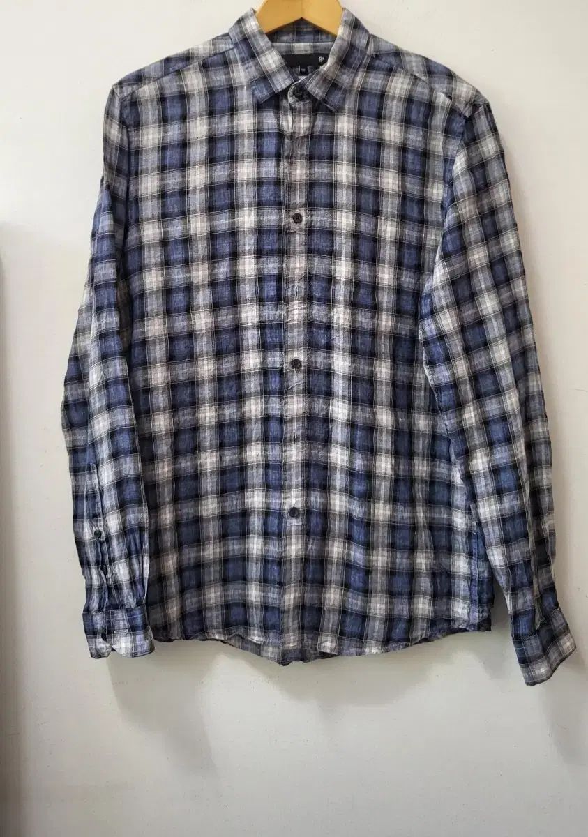 BASSO homme リネン チェック シャツ