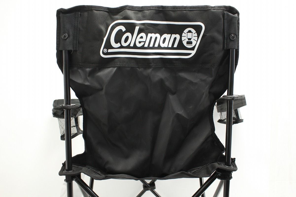 2脚セット Coleman コールマン アームチェア ブラックドリンクホルダー