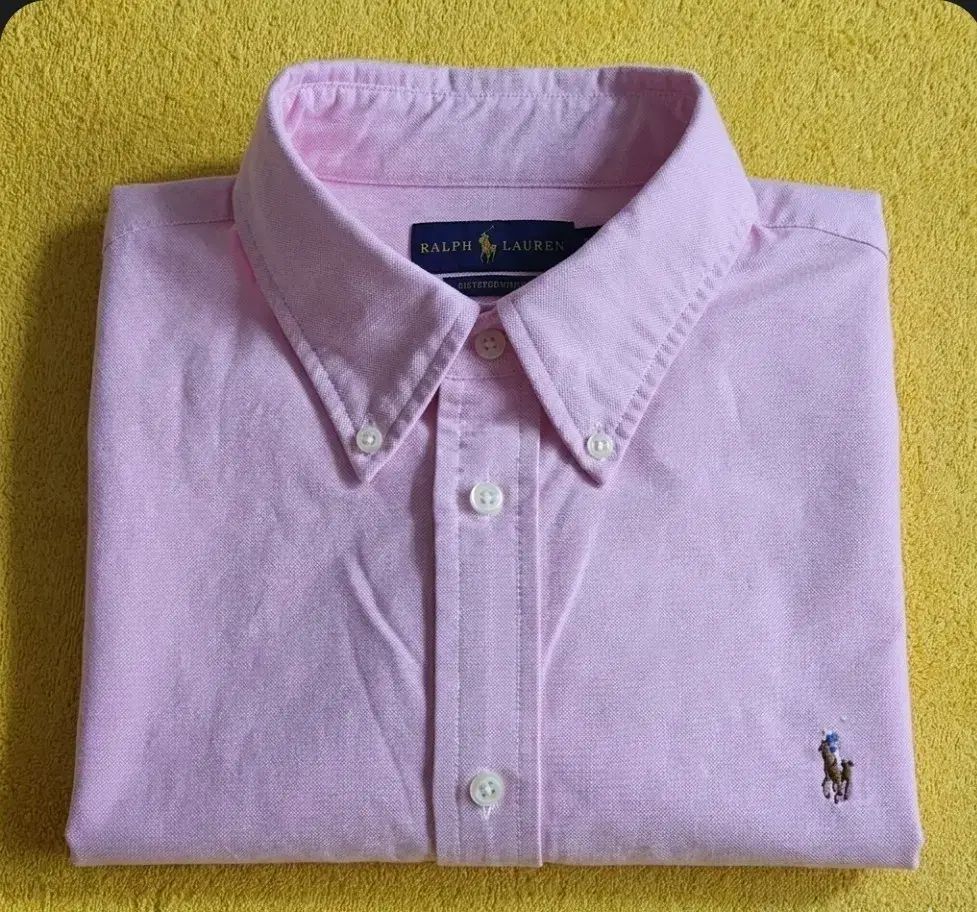100) 正規品) POLO RALPH LAUREN オックスフォード シャツ 長袖 (ピンク)