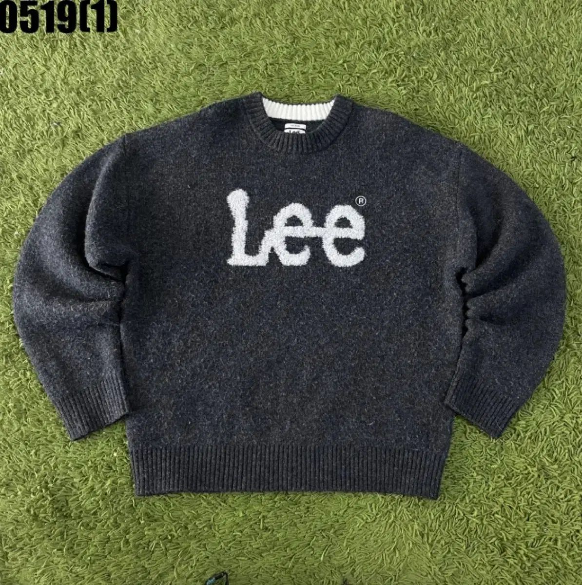 Lee リー ロゴ ニット チャコール L