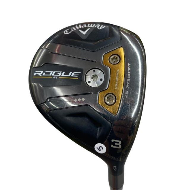 【中古】 キャロウェイ ROGUE ST ◆◆◆ 3W フェアウェイウッド FW 純正特注シャフト (フレックスS) メンズ 男性用 右利き 右用 Cランク ゴルフクラブ