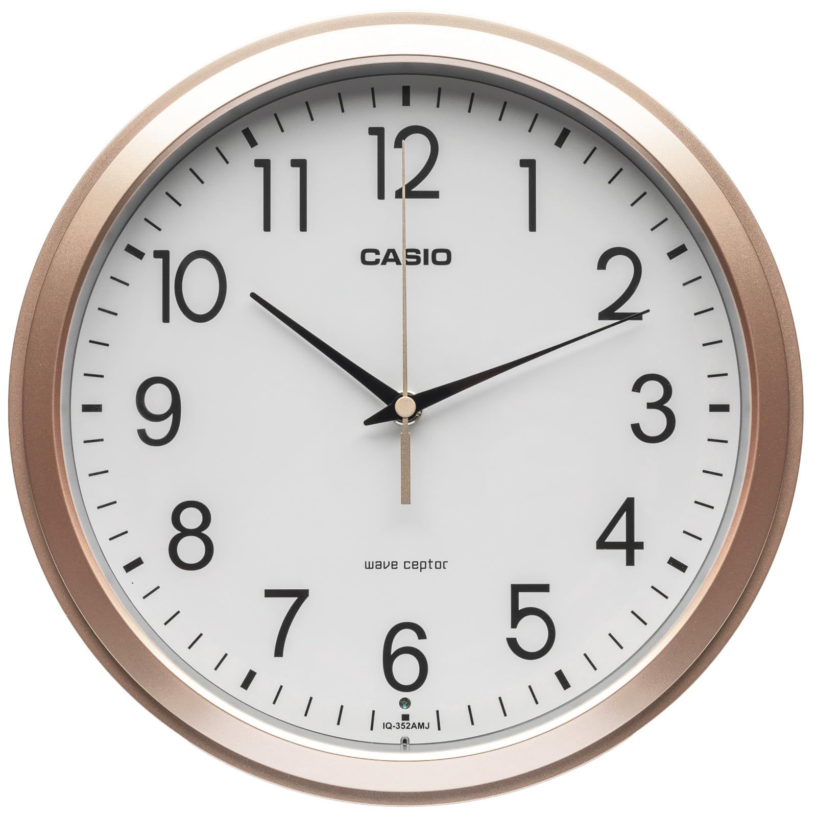 CASIO(カシオ) 掛け時計 壁掛け時計 電波時計 アナログ 小型 夜間秒針停止 パールピンク IQ-352AMJ-4JF 国内発送