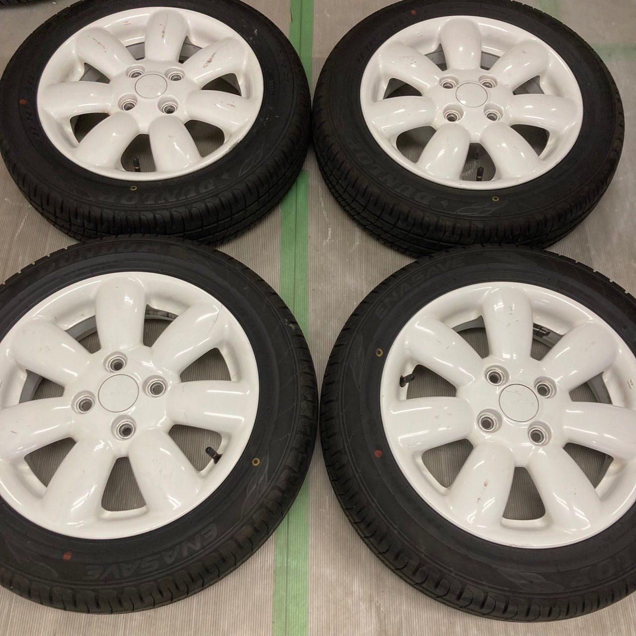 スズキ ラパン 純正 14インチ 4.5j +45 PCD100 ダンロップ エナセーブ