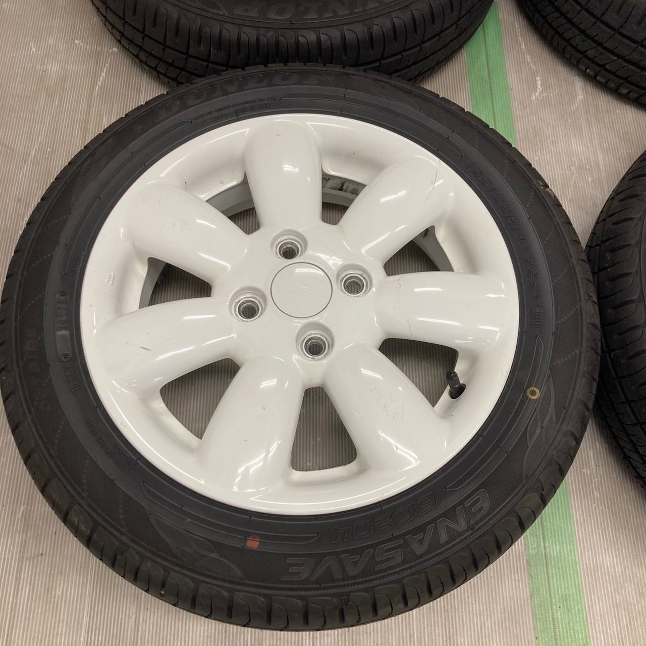 スズキ ラパン 純正 14インチ 4.5j +45 PCD100 ダンロップ エナセーブ