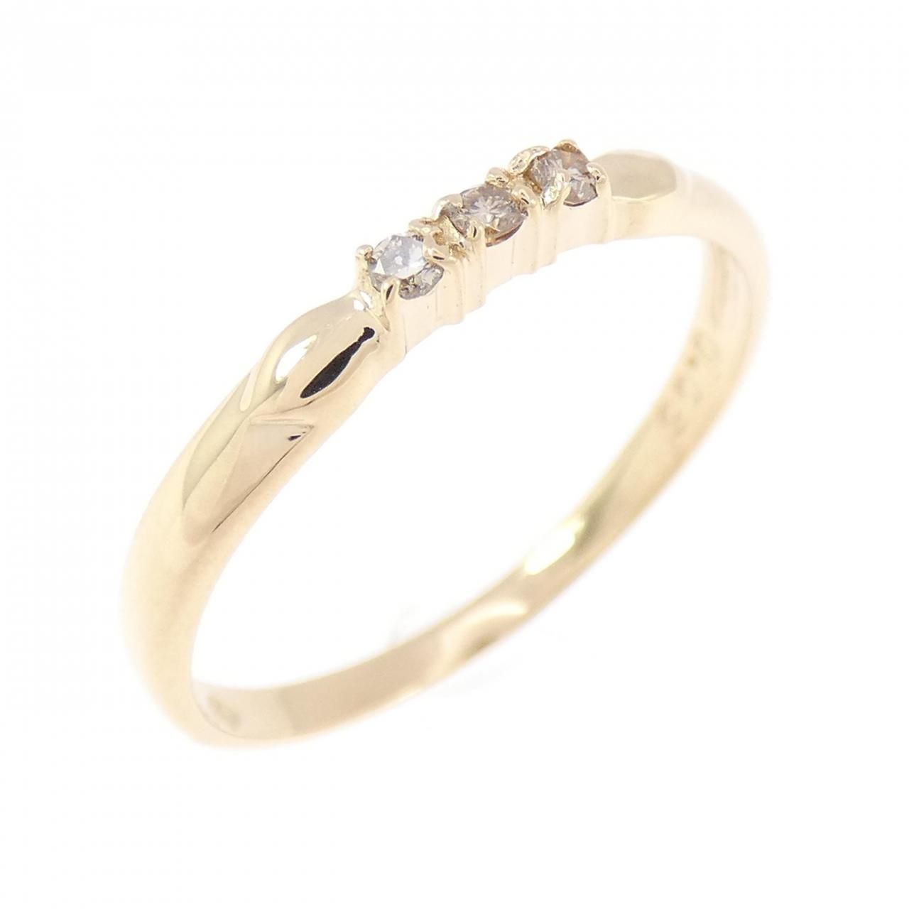 K18YG スリーストーン ダイヤモンド リング 0.05CT
