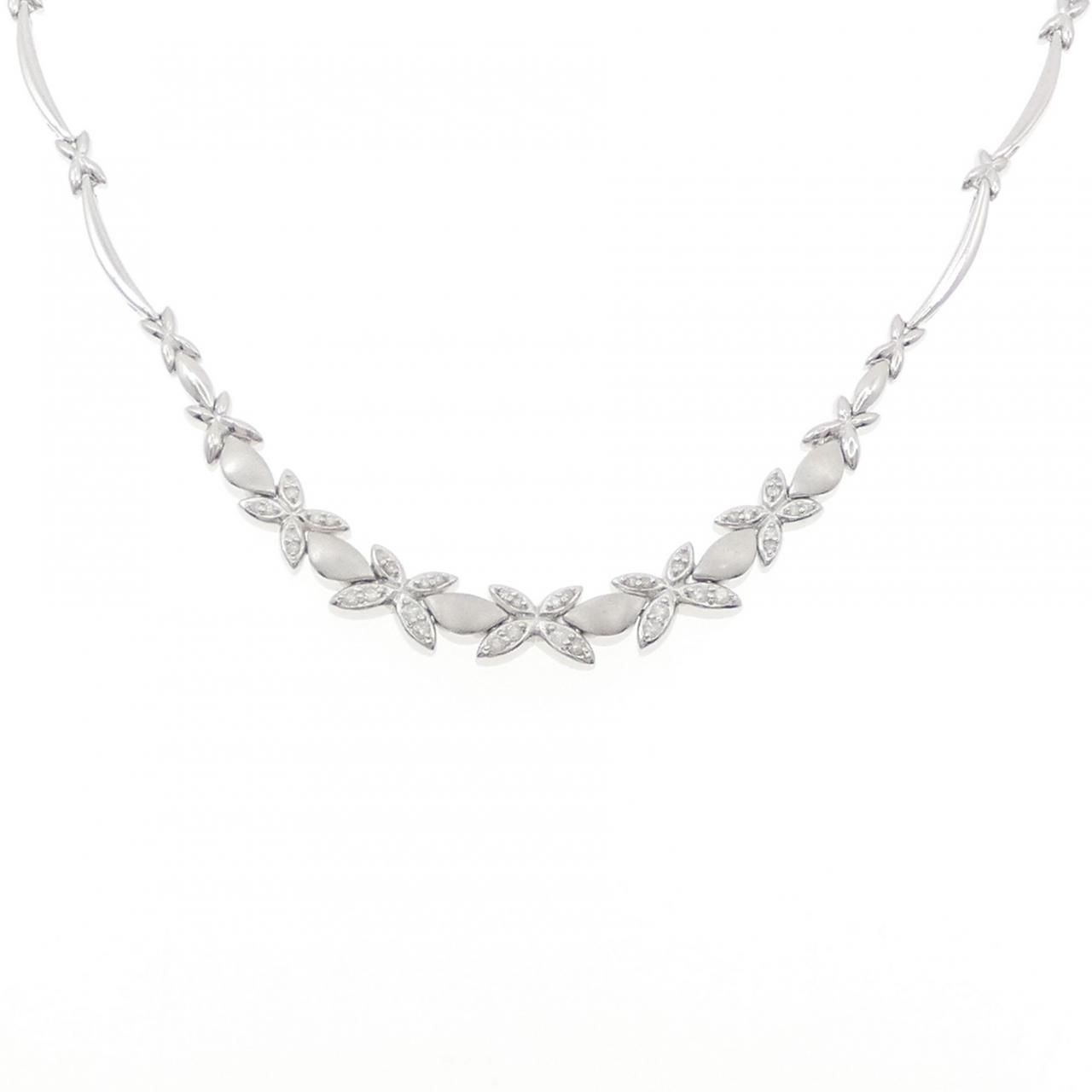 K14WG ダイヤモンド ネックレス 0.43CT